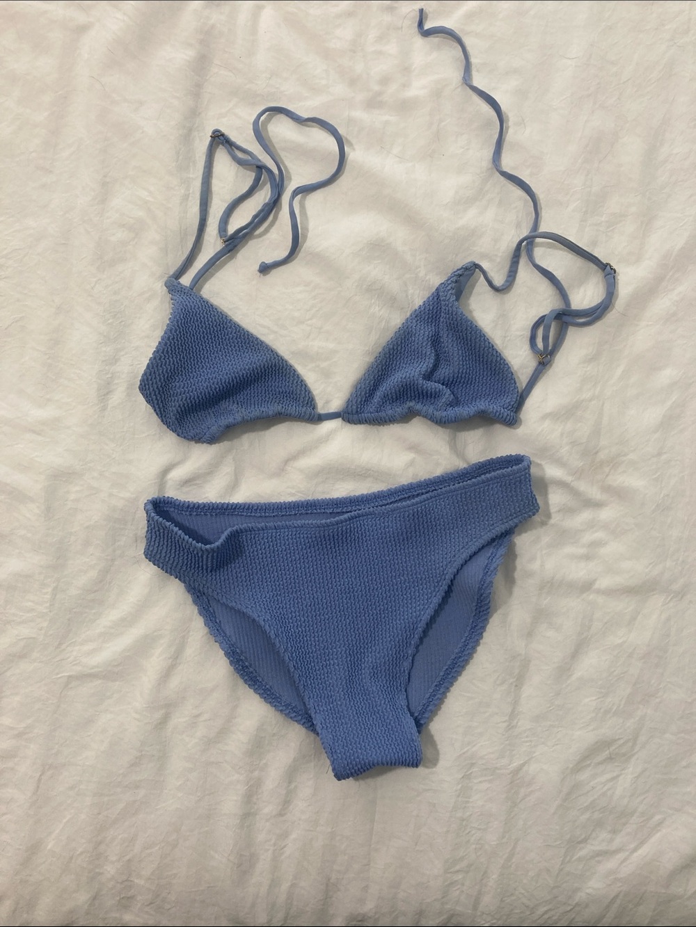 Skatie Ella Top and Cheryl bottom XS Periwinkle blue